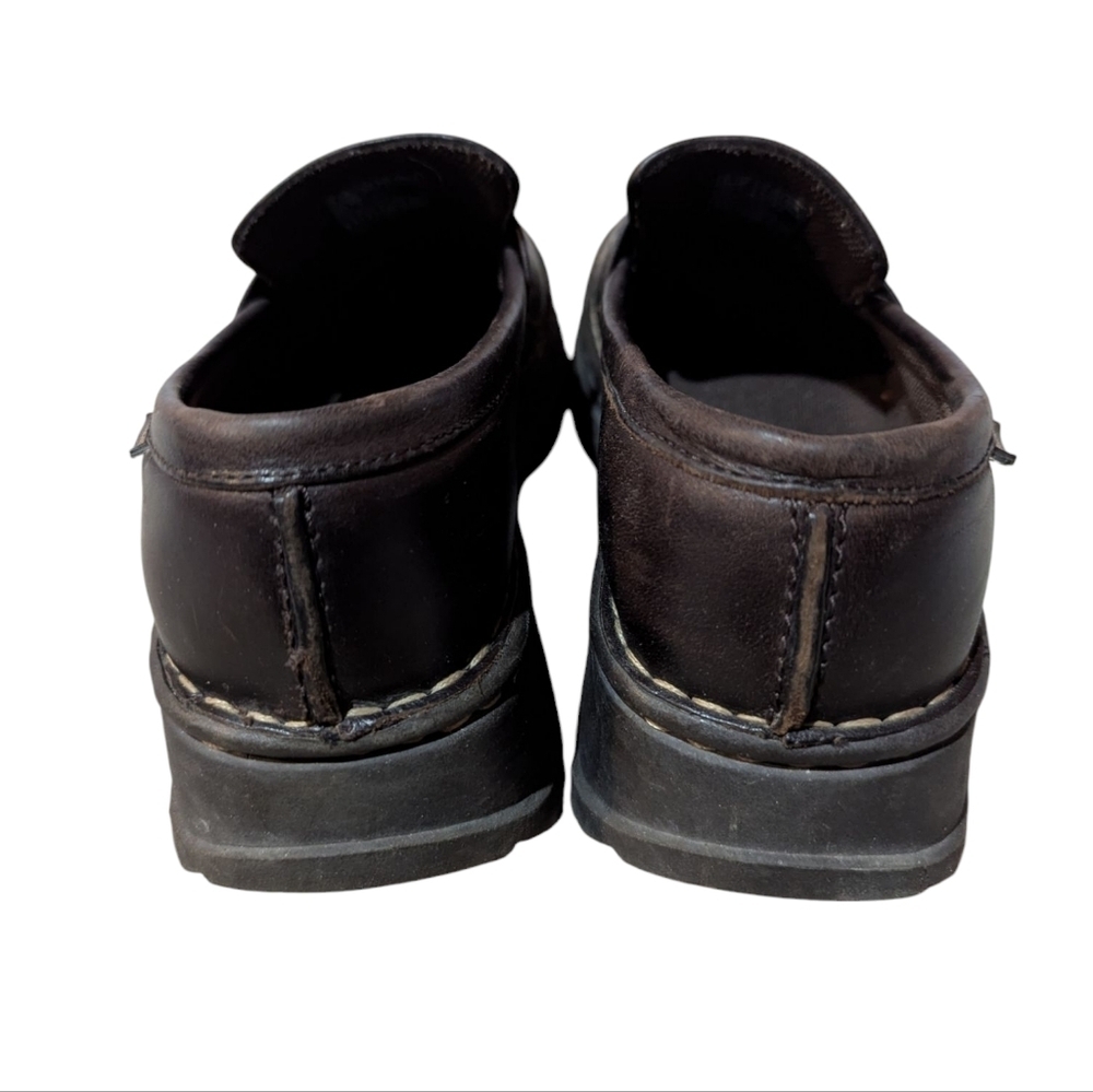 Vintage Y2K Skecher's Chunky Platform Loafers Shoe Brown Leather 90s Size 6.5 - Picture 7 of 10